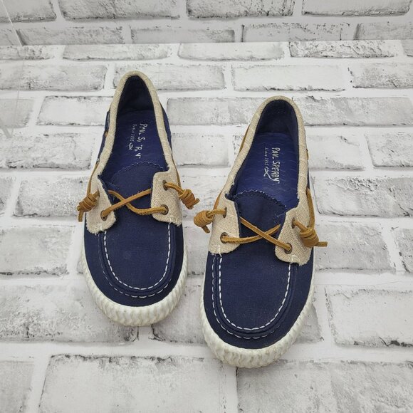 Paul Sperry Sayel Away Canvas and Linen Casual Boat Shoe Women's Size 7.5 - Picture 1 of 6